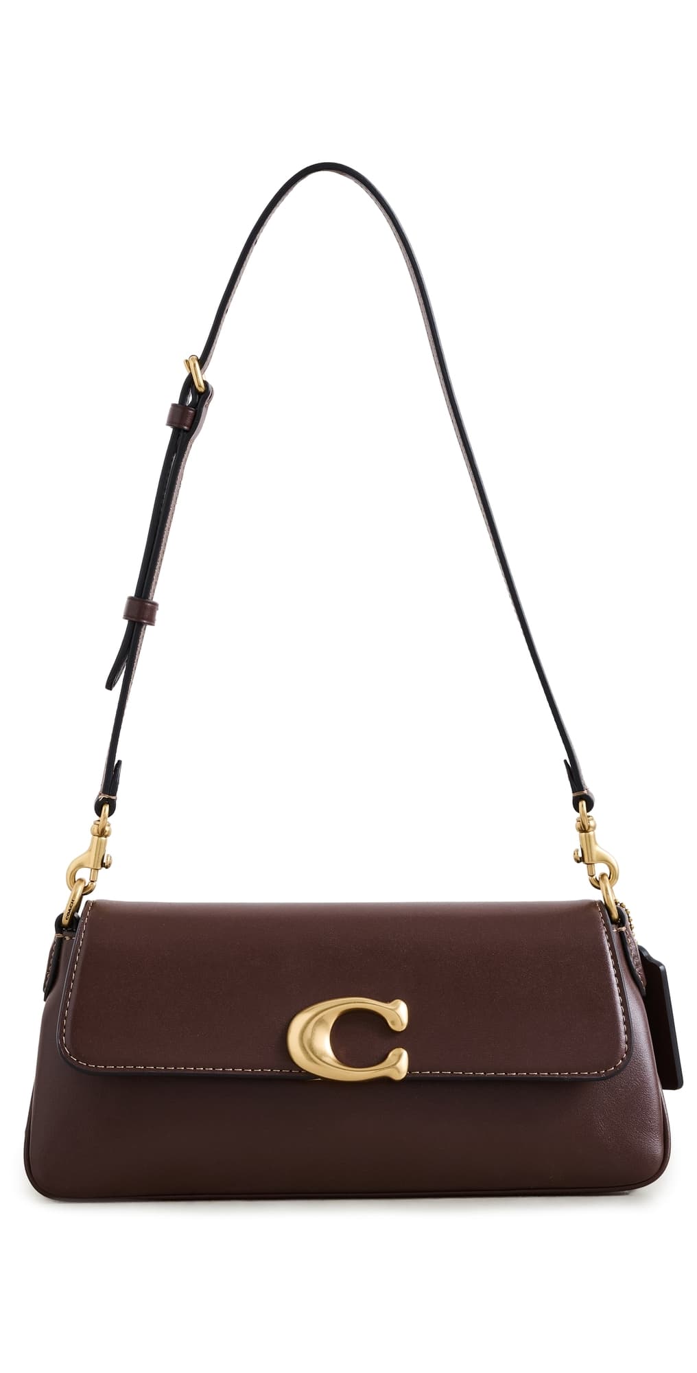 Coach Refined Calf Leather Jet Shoulder Bag Maple