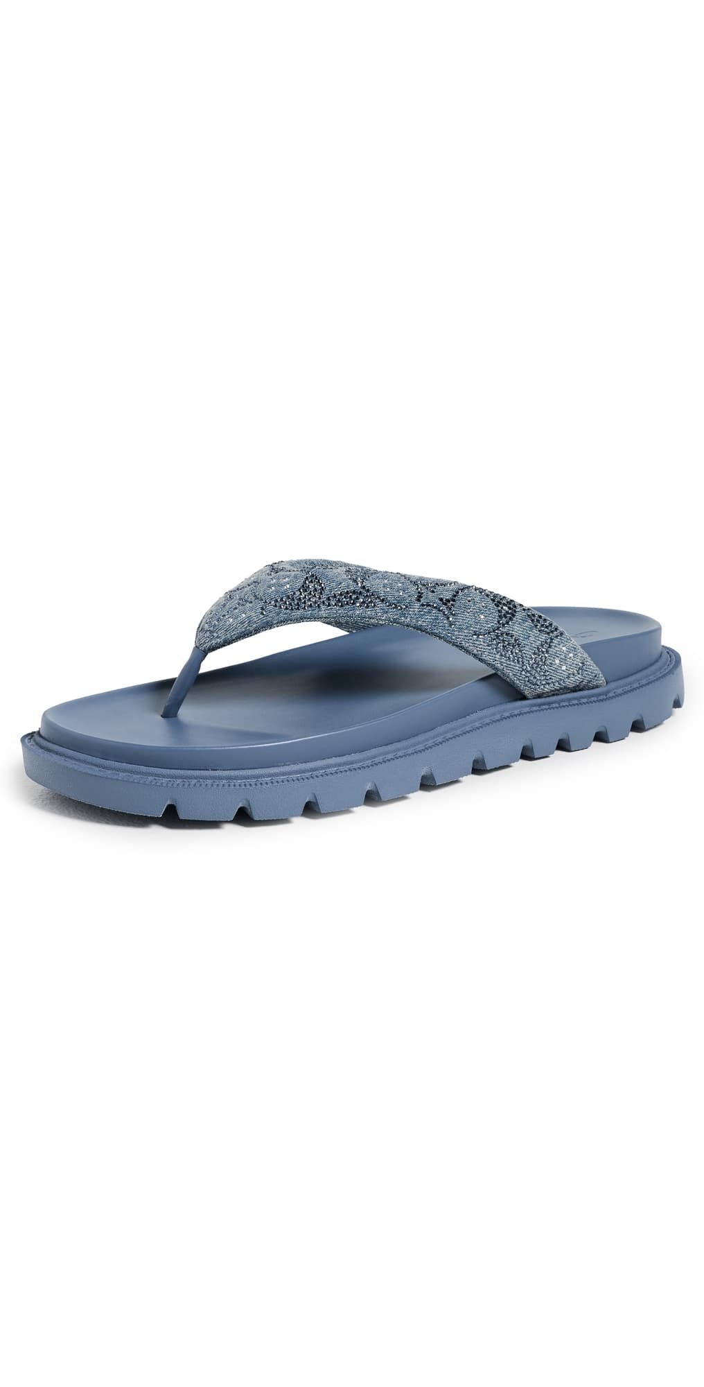 Coach Brynn Sandals Denim Crystals