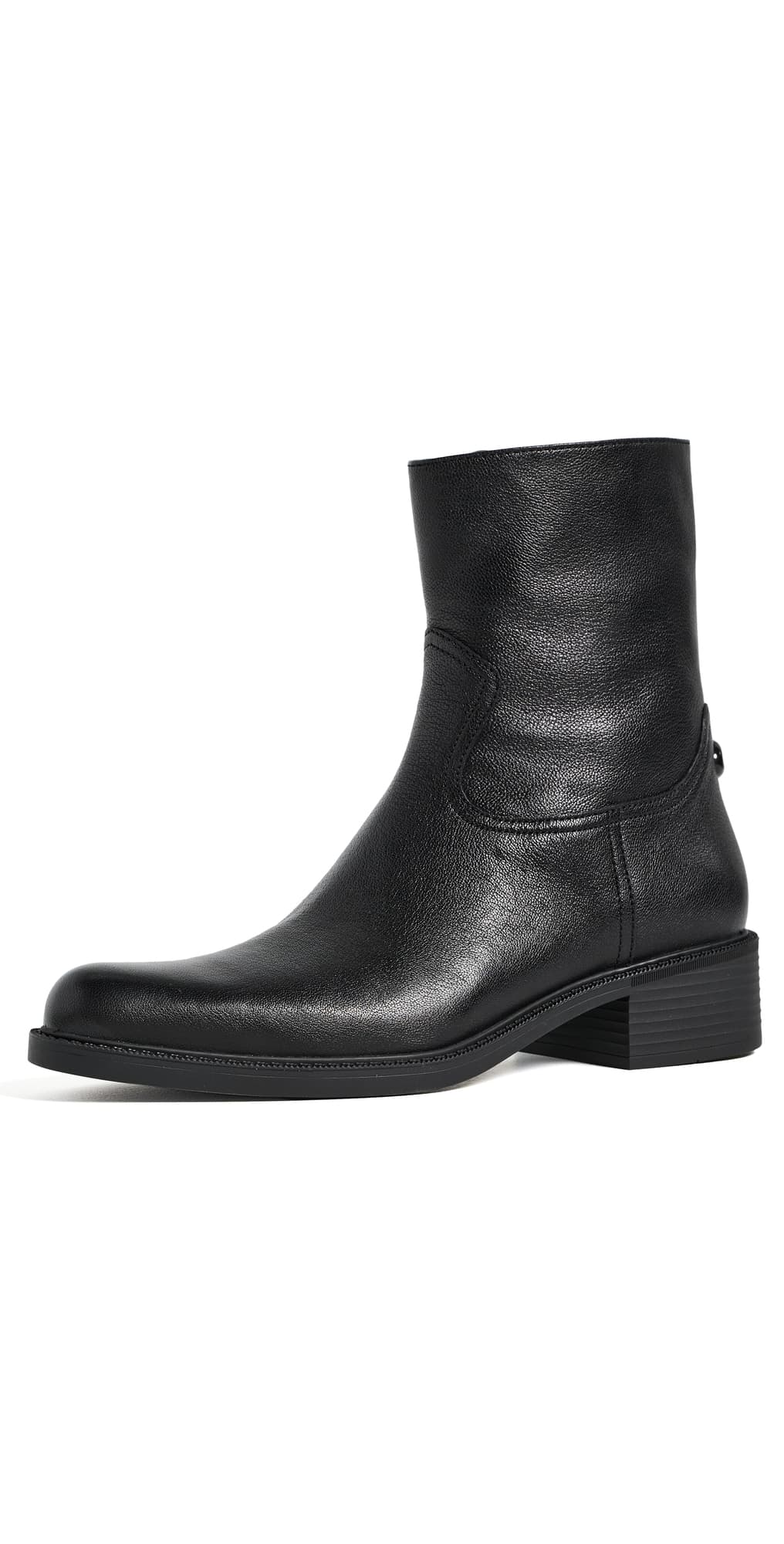 Coach Sculpted C Pointed Toe Booties Black