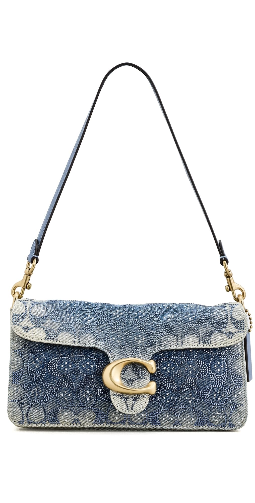 Coach Soft Crystal Signature Denim Tabby Shoulder Bag 26 Denim · One Size