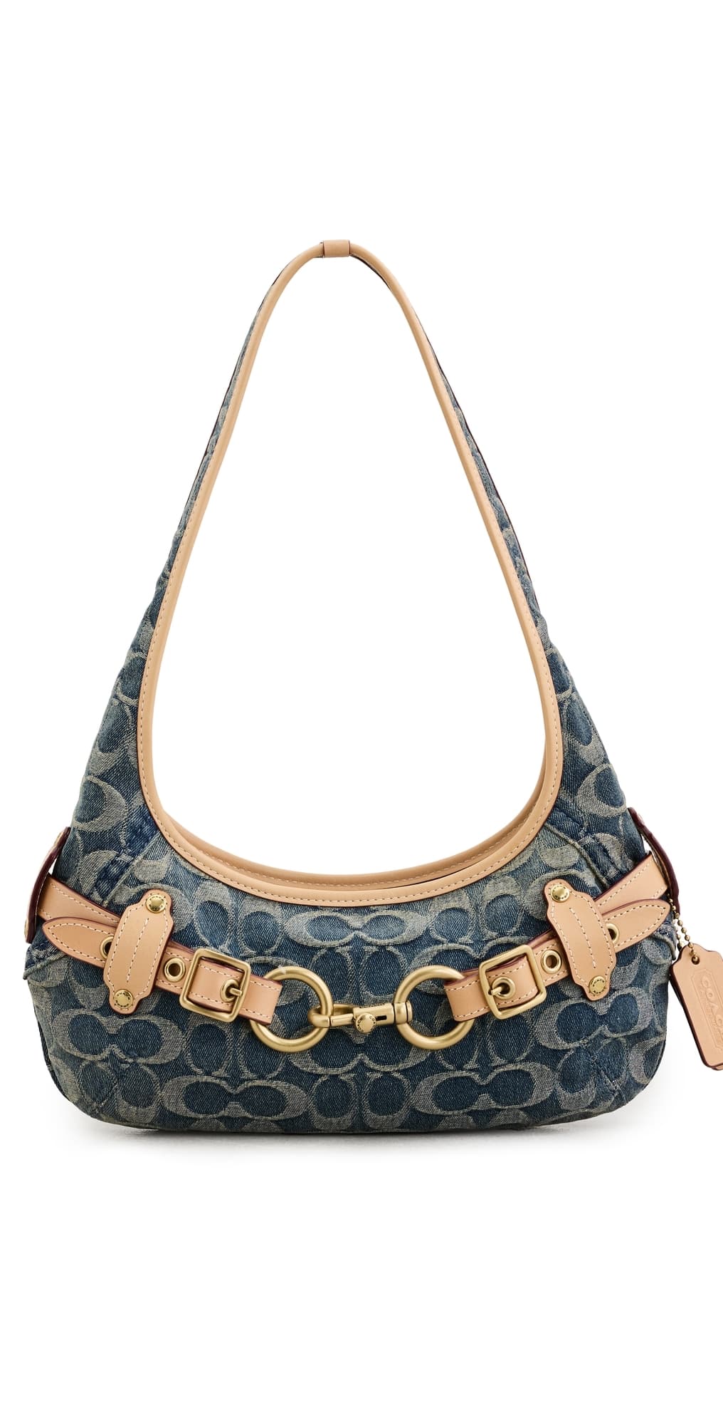 Coach Belted Ergo Signature Jacquard Shoulder Bag 26 Denim · One Size