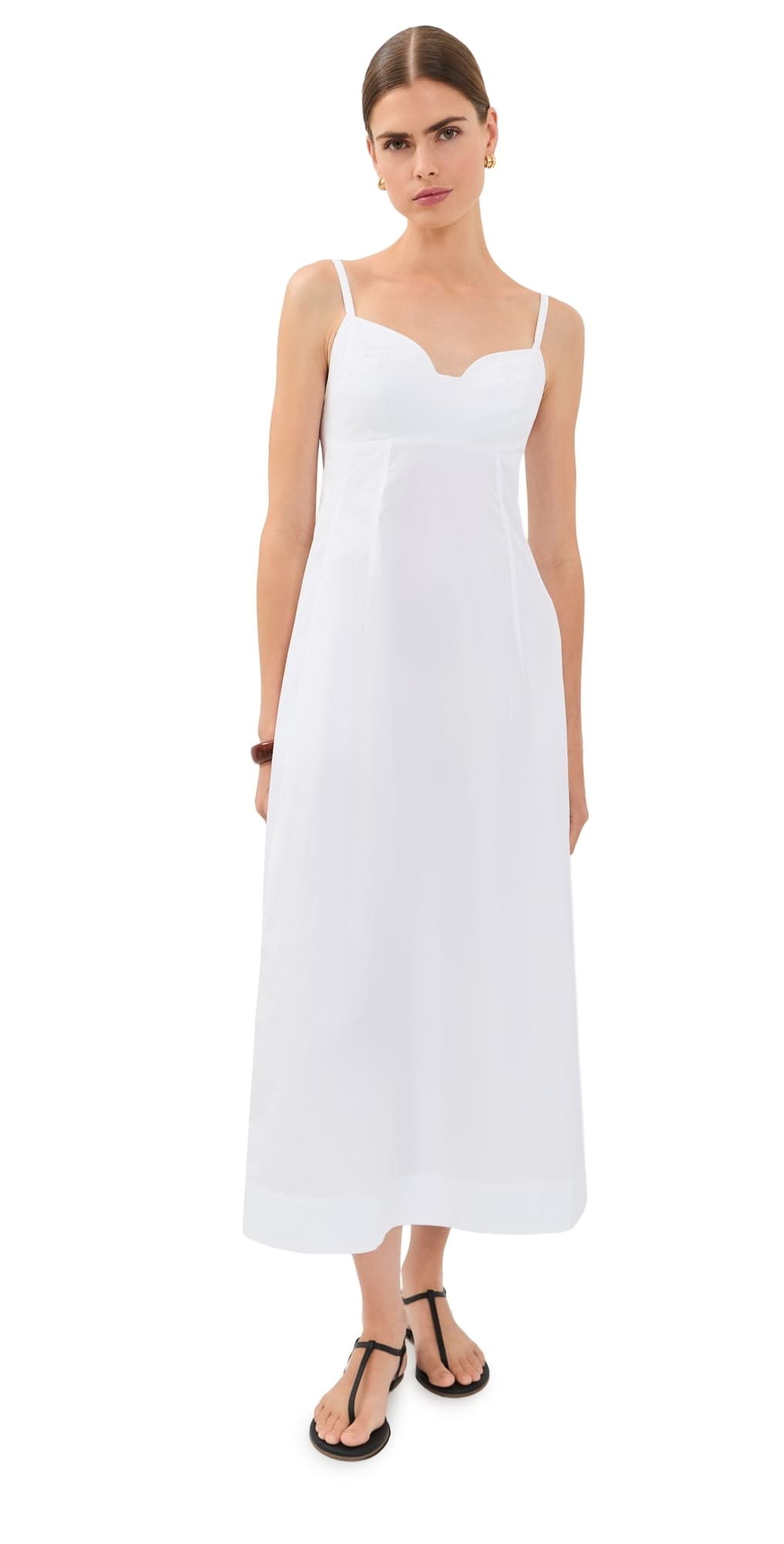 CO Bustier Midi Dress White