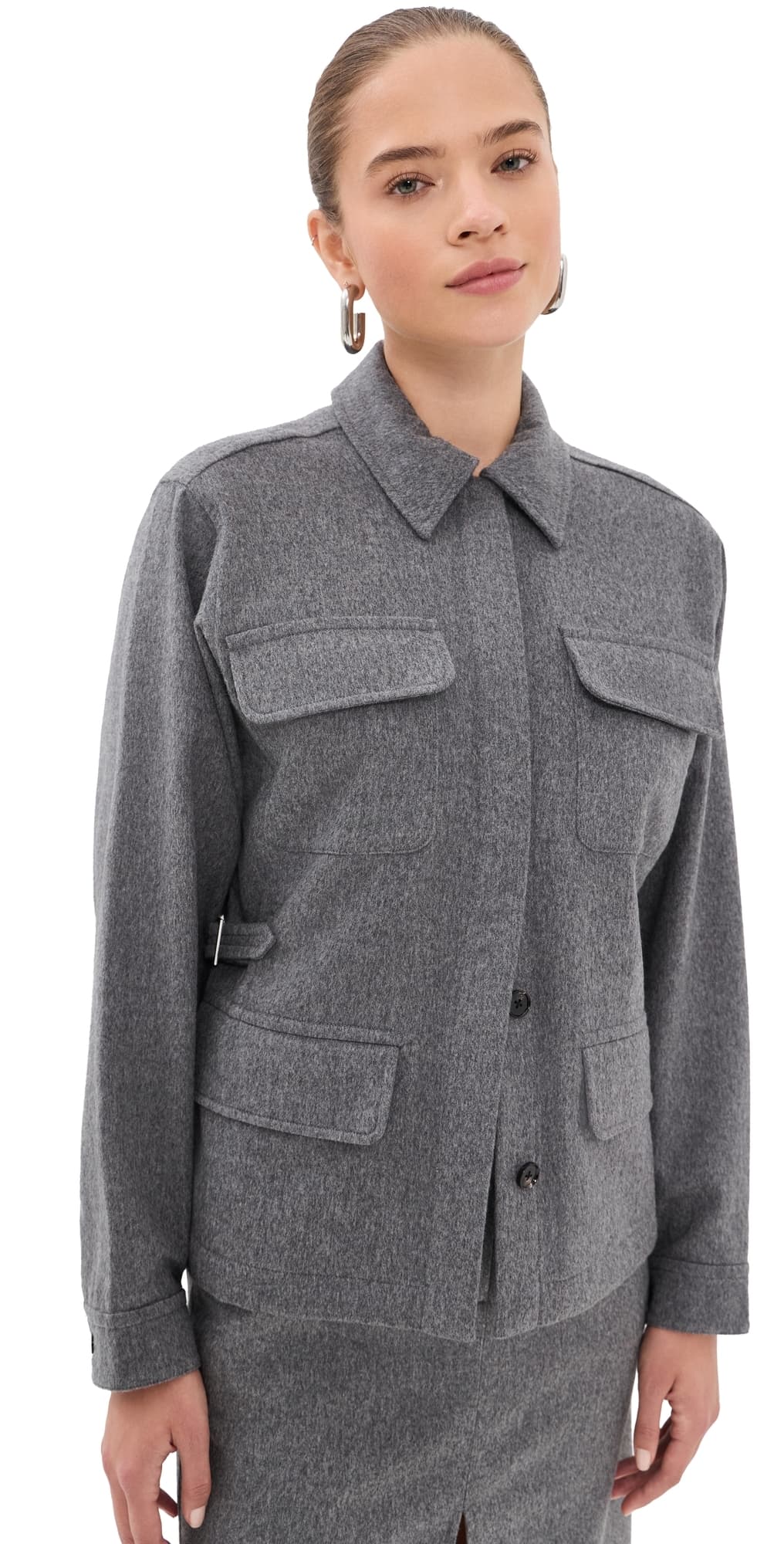 CO Workwear Shirt Jacket Grey Melange