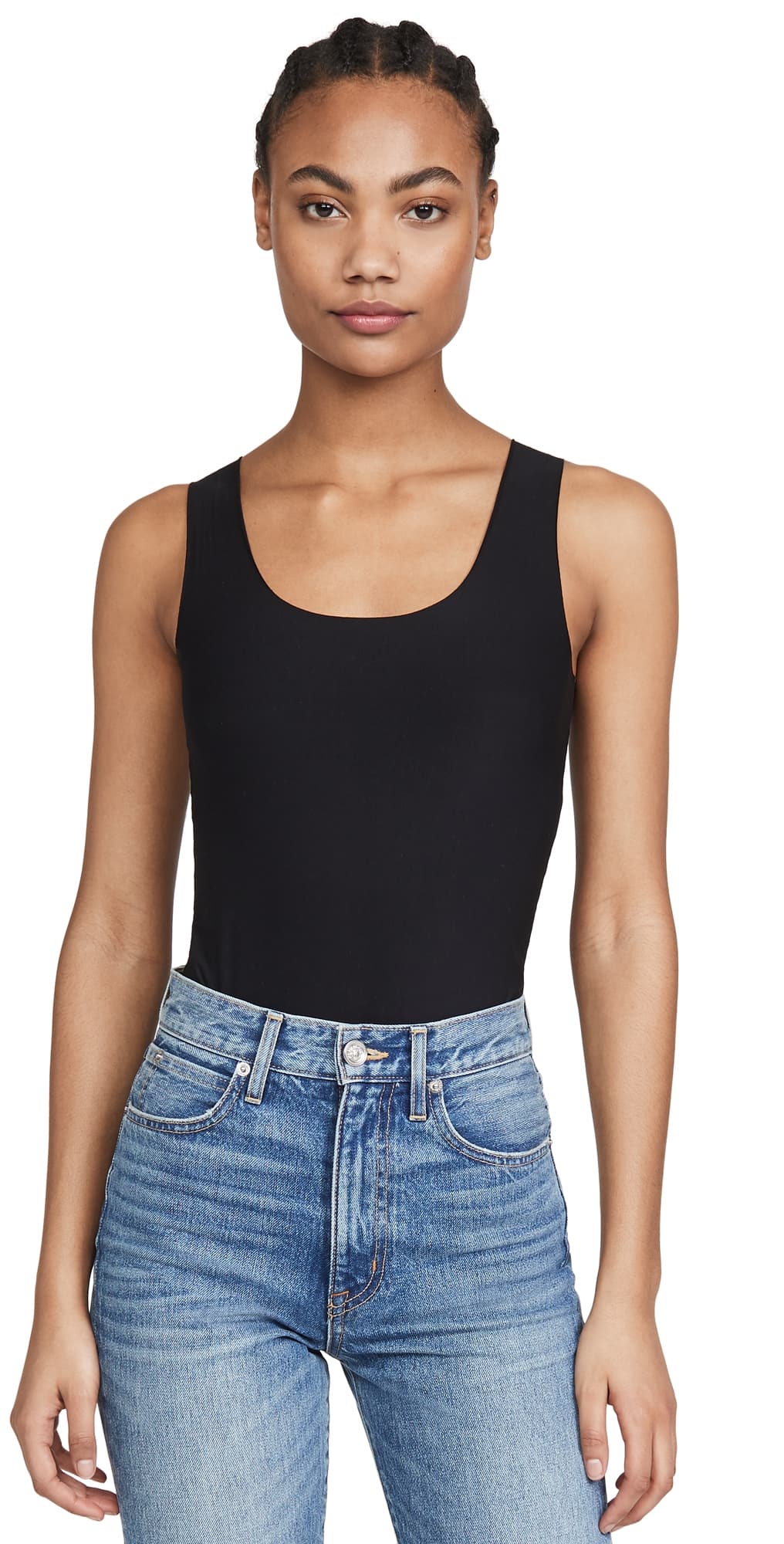 Commando Butter Tank Thong Bodysuit Black