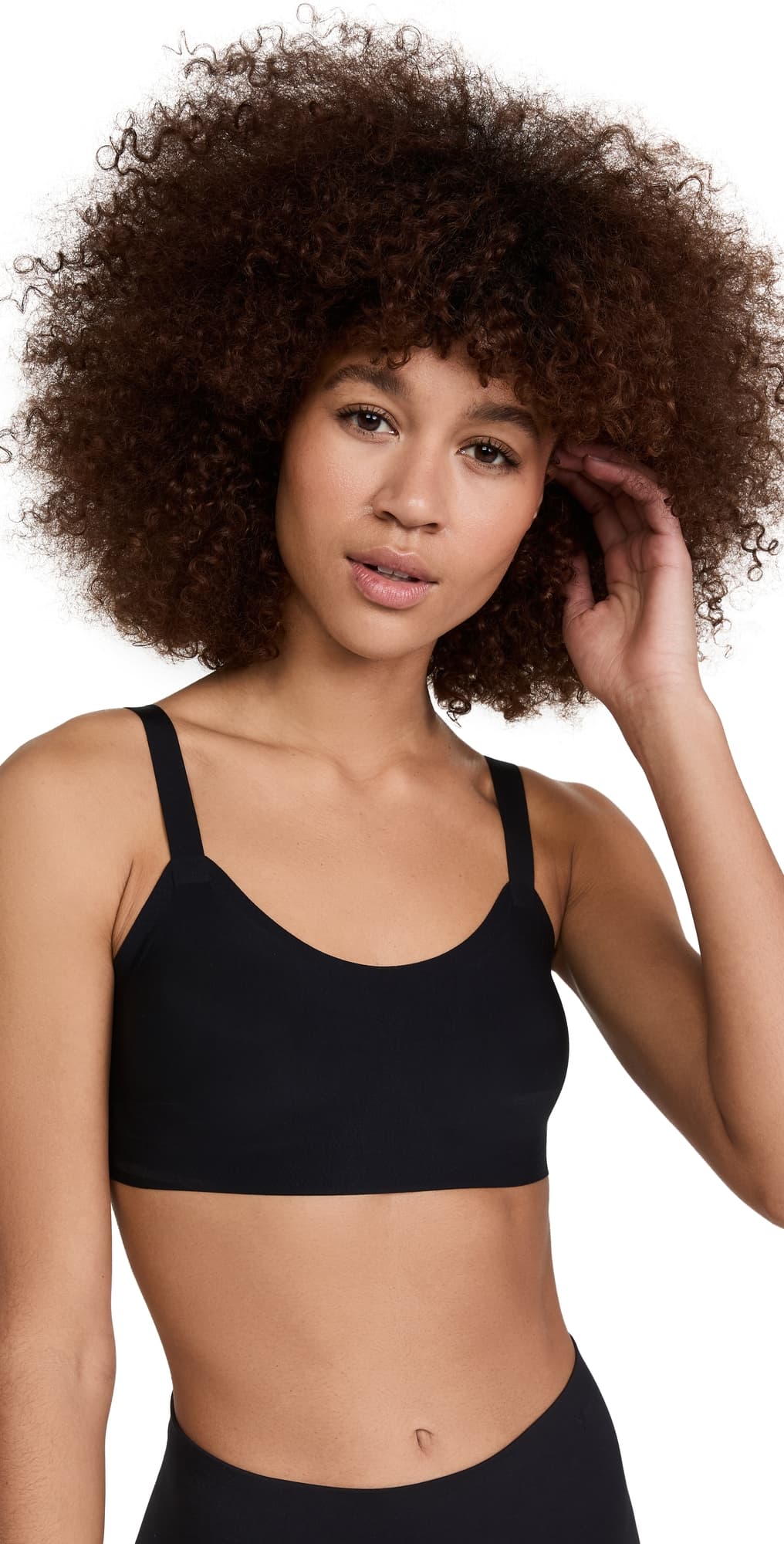 Commando Butter Soft Support Back Closr Bralette Black