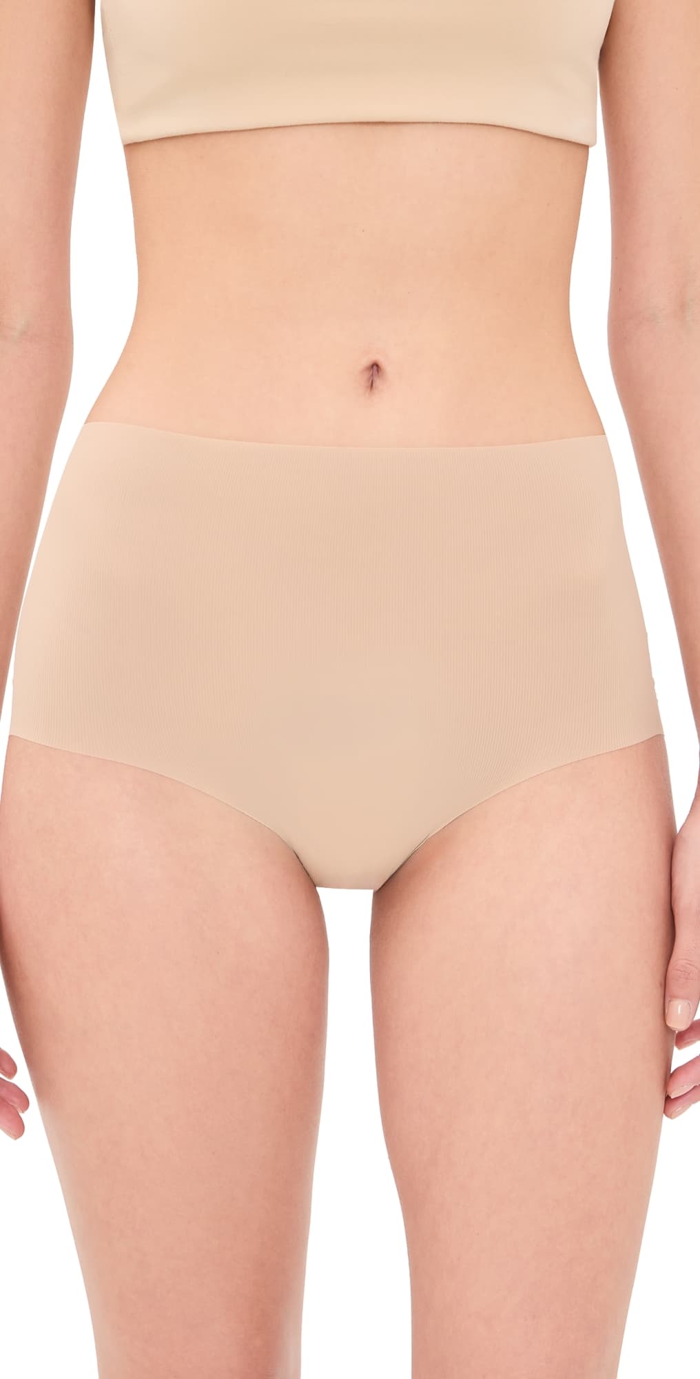 Commando Invisible Rib One Size High Rise Bikini Beige