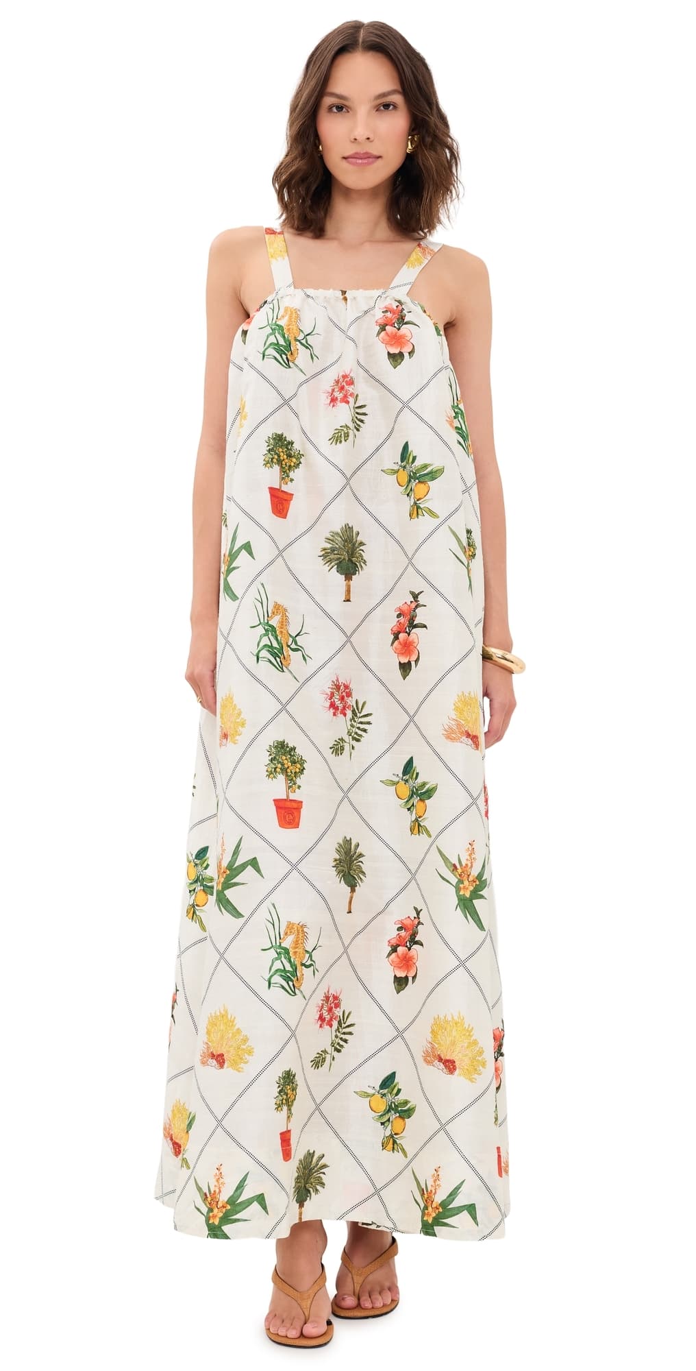 Coniglio Palm Beach Low Back Tie Silk Maxi Dress Florida Frame Cracked Coconut