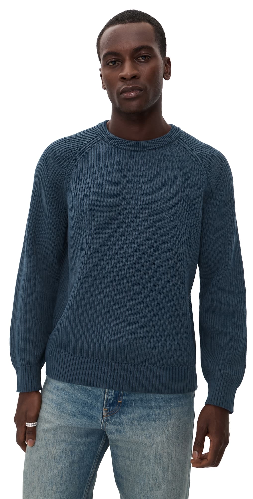 Corridor Washed Cotton Crewneck Sweater Navy