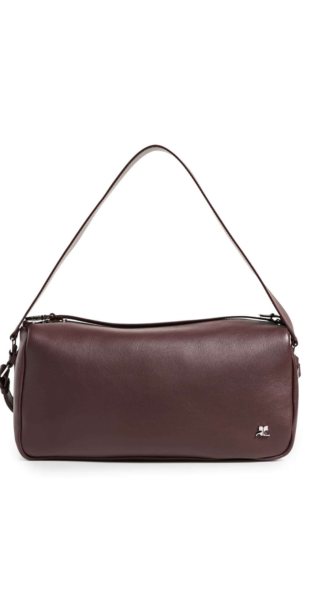 Courrèges Medium Three Sixty Leather Bag Burgundy · One Size