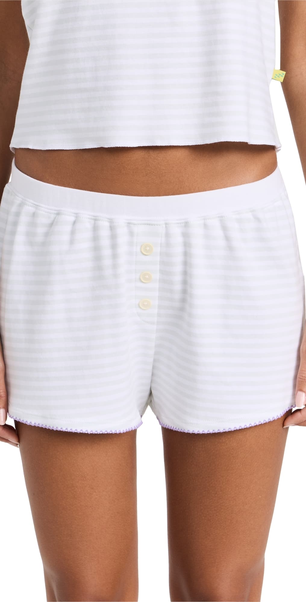 Cozyland by Morgan Lane Tate Shorts Sky Stripe
