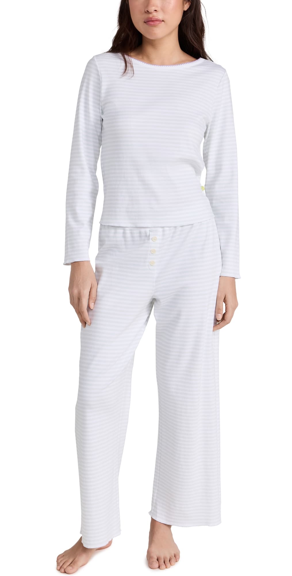 Cozyland by Morgan Lane Ellie Pajama Set Sky Stripe