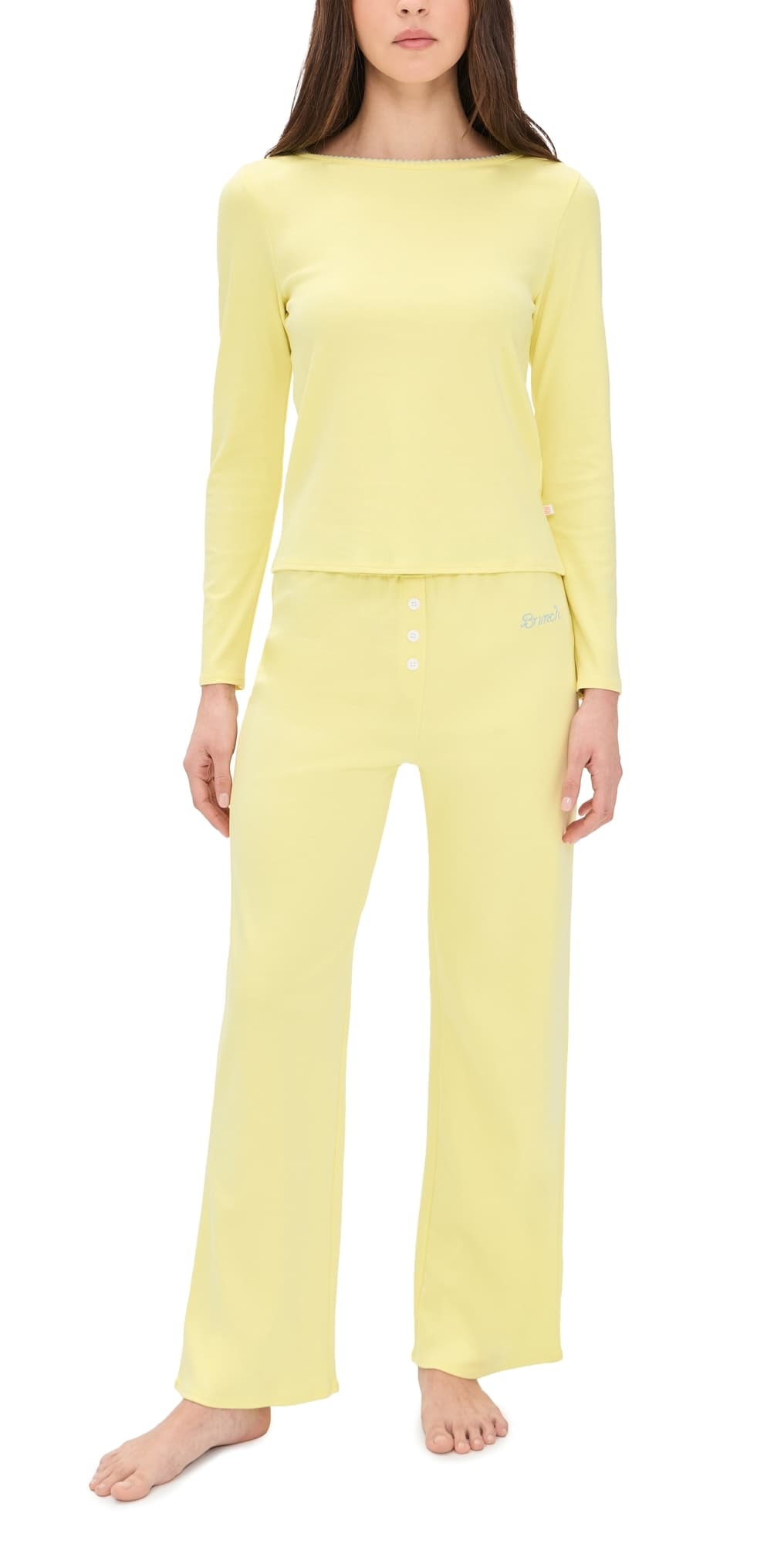 Cozyland by Morgan Lane Cozy Brunch Pajama Set Sunshine Yellow