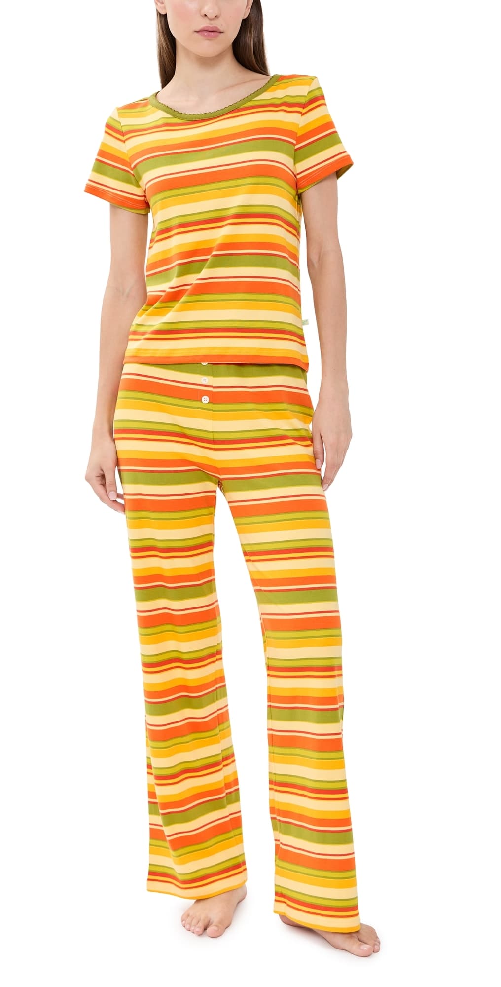 Cozyland by Morgan Lane Baby Jean Long PJ Set Autumn Multi