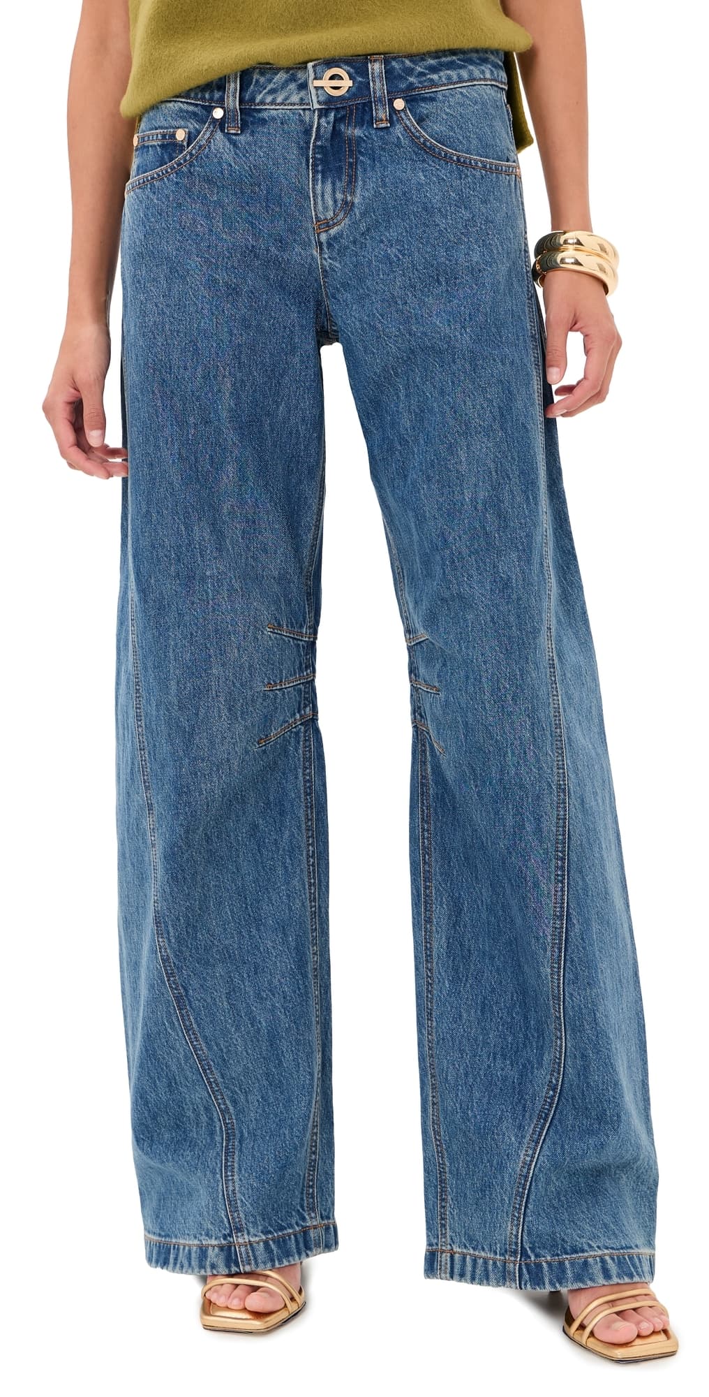 Cult Gaia Anber Barrel Jeans Stone Wash