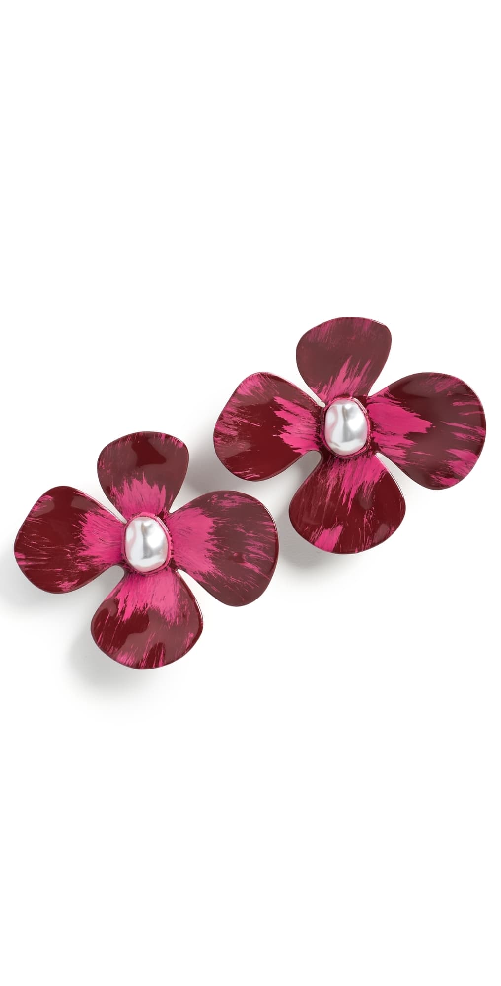 Cult Gaia Clip On Lucky Earrings Winter Plum