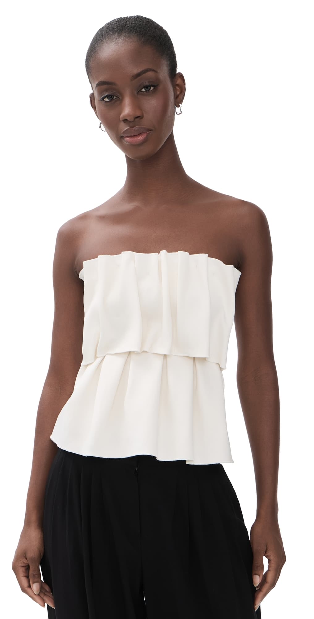 House of Dagmar Sculpted Tube Top White