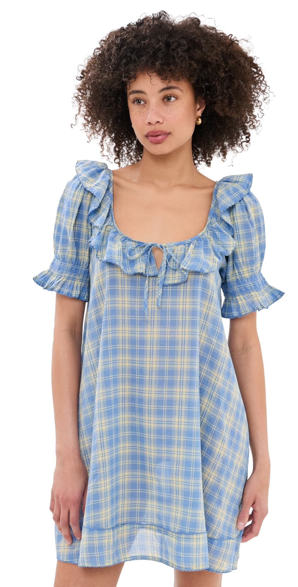 Damson Madder Harlow Mini Dress Blue