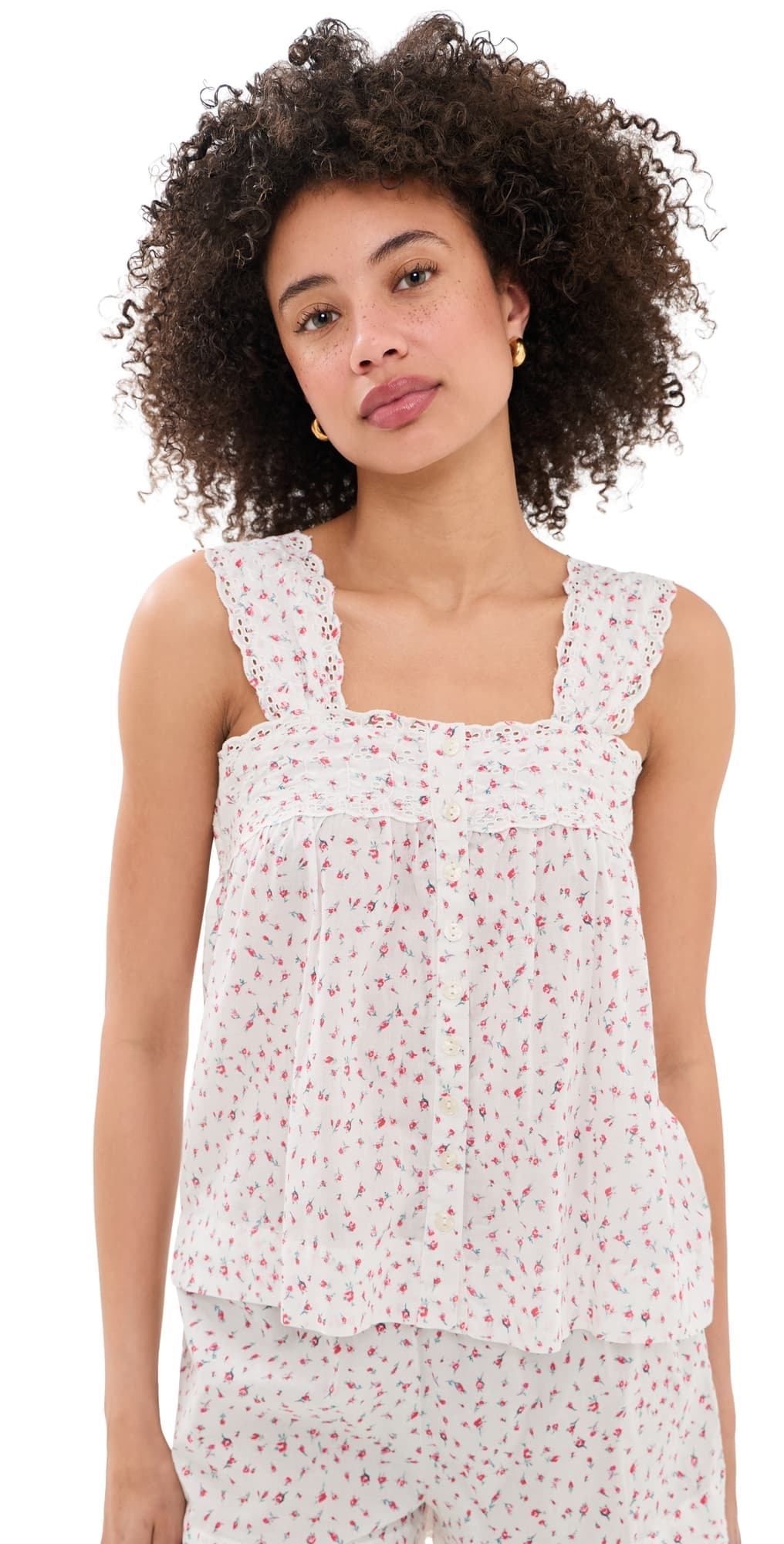 Damson Madder Harrietta Button Through Cami Cream