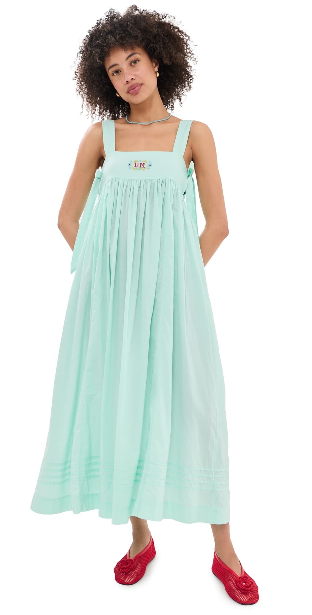 Damson Madder Aspen Midi Night Dress Mint