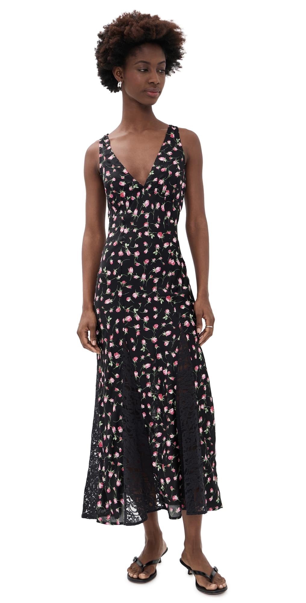 Damson Madder Genevieve Midi Dress Rose