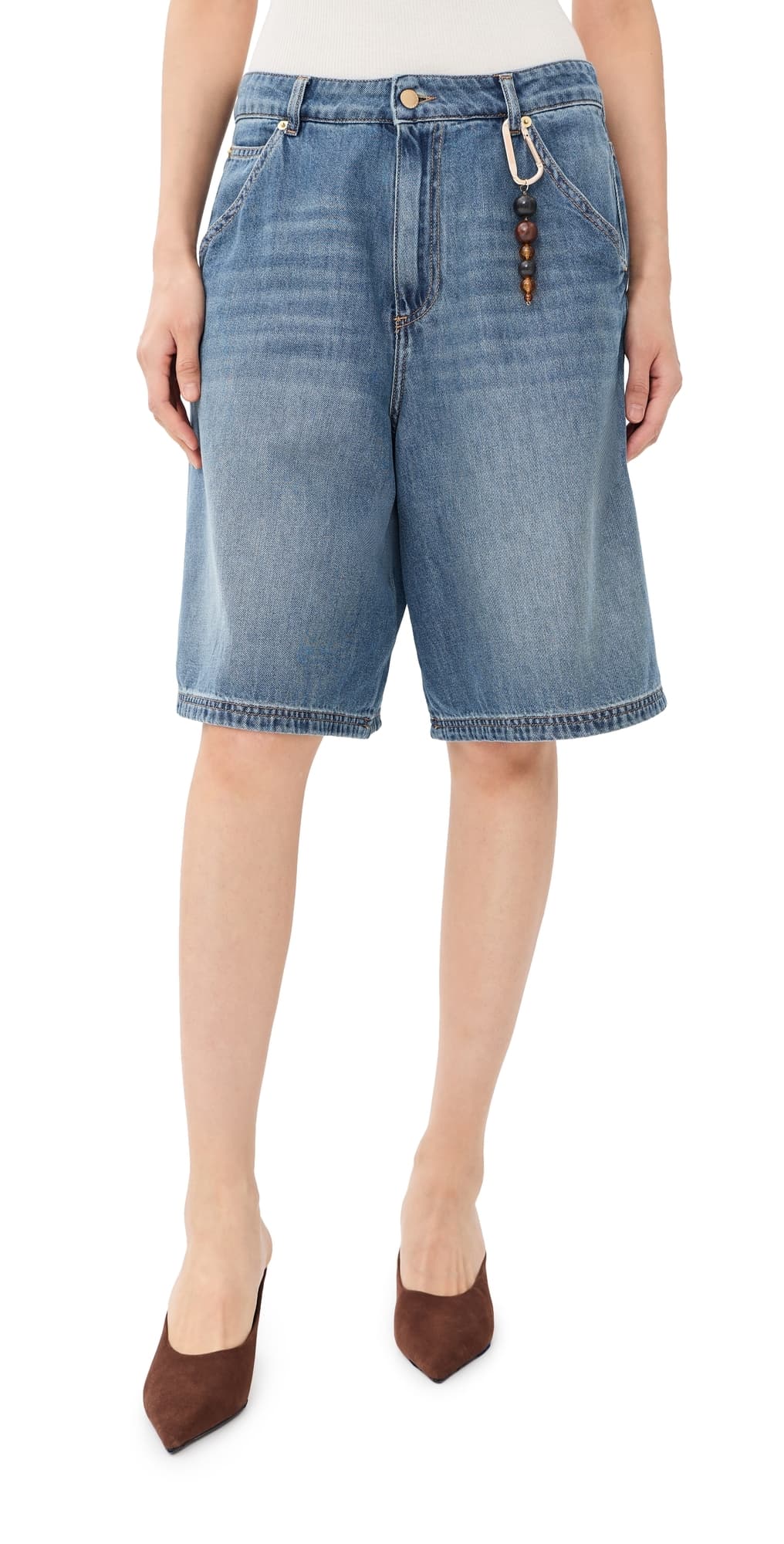 DARKPARK Emily Denim Shorts Slate Vintage