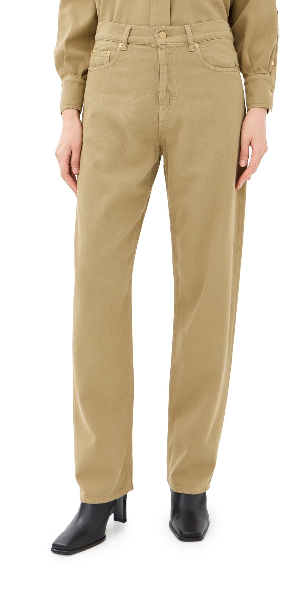 DARKPARK Gale Relaxed Fit Tencel Denim Jeans Sand