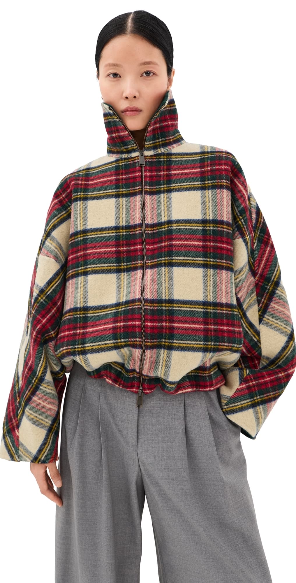 DARKPARK AJ Wool Tartan Check Jacket Green/Red/White
