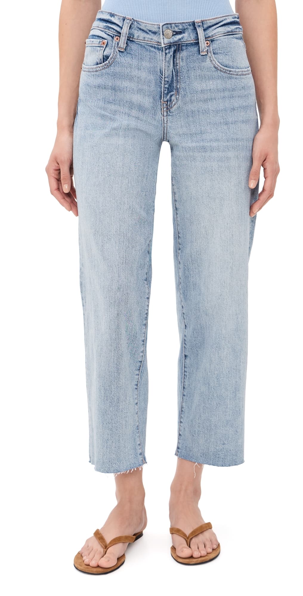DAZE Keeper Low Crop Straight Jeans Obviously Vintage