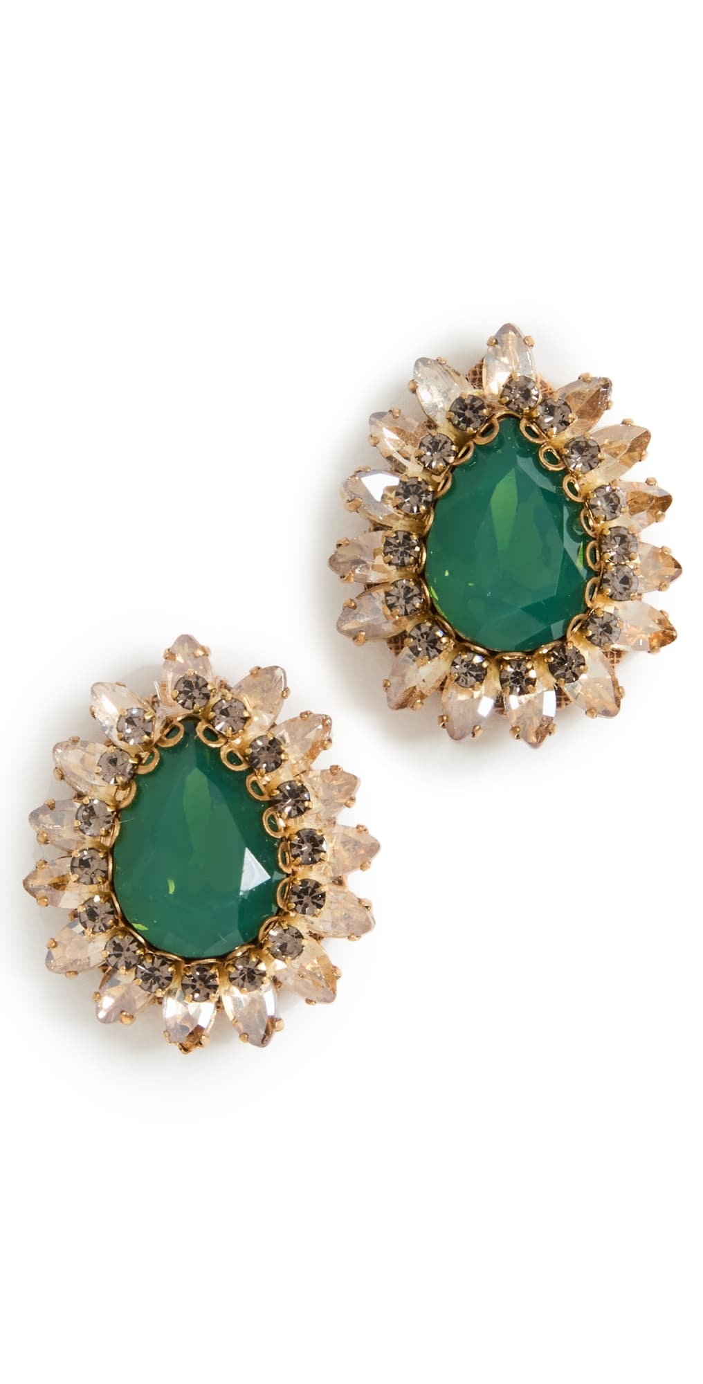 Deepa Gurnani Deepa by Deepa Gurnani Leesha Earrings Emerald · One Size