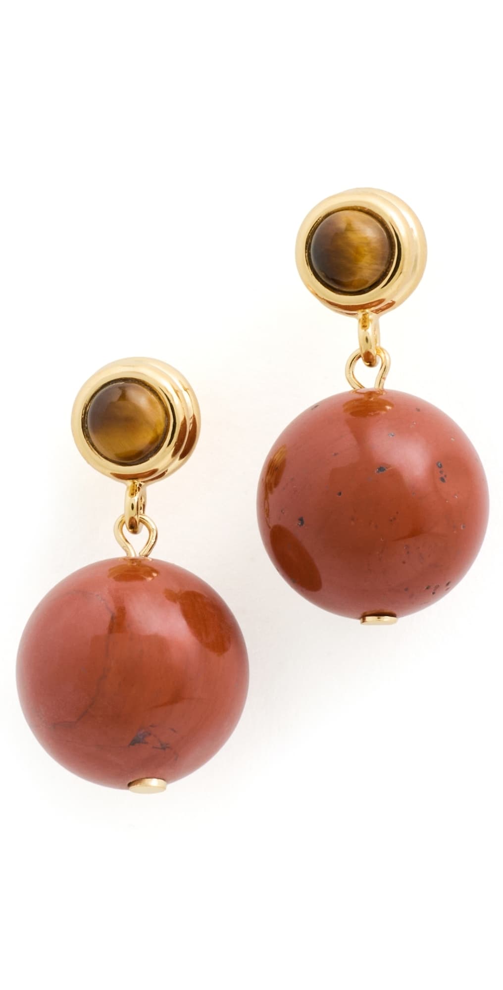 Dévé La Chapelle Earrings Red Jasper & Tiger's Eye · One Size