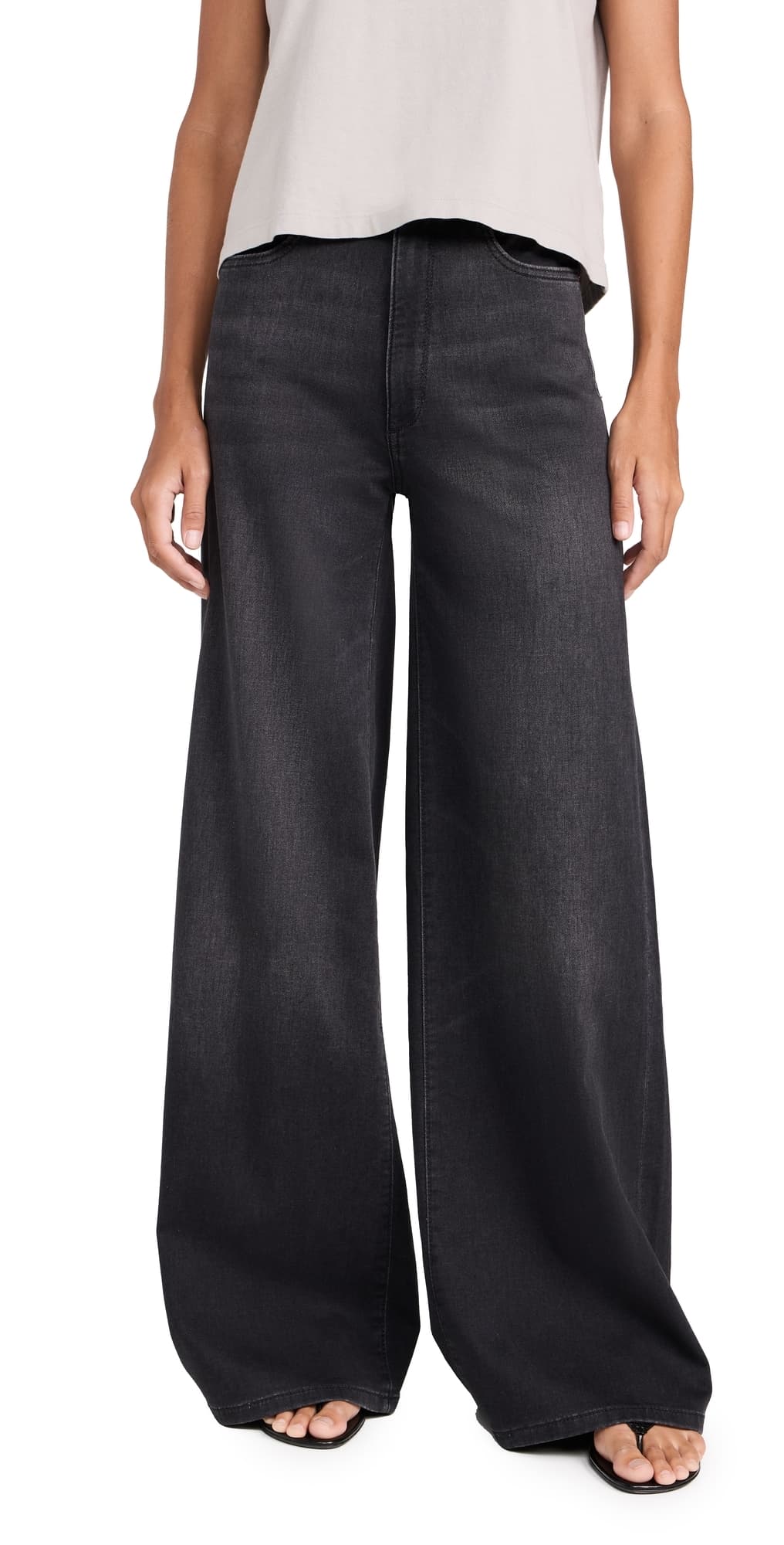 DL1961 DL Softwear Hepburn Wide Leg High Rise Jeans Dark Haze (Softwear)
