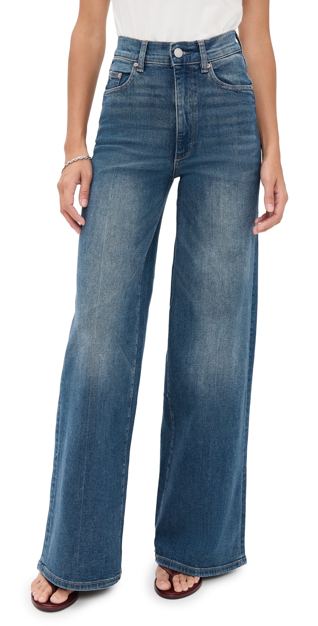 DL1961 Hepburn High Rise Wide Leg Jeans Oceanside (Ultimate)