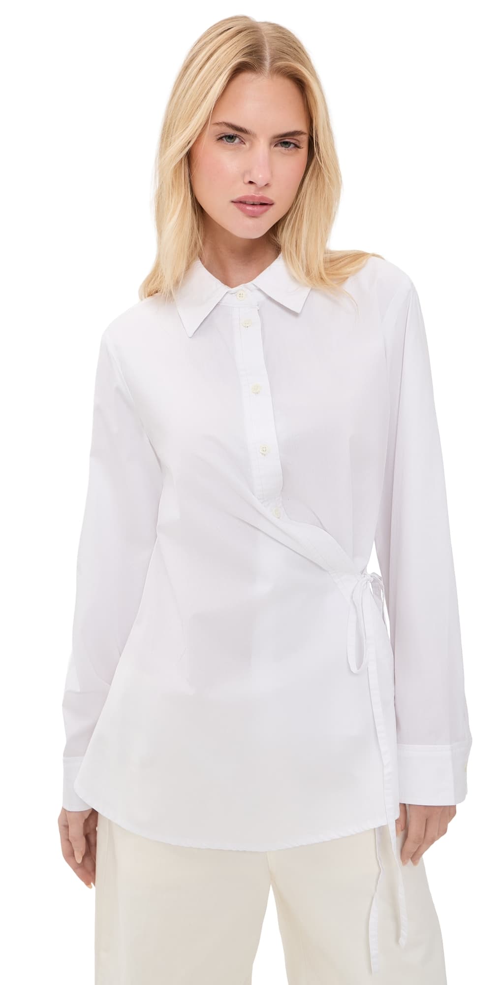 DL1961 Agnes Wrap Shirt Cloud