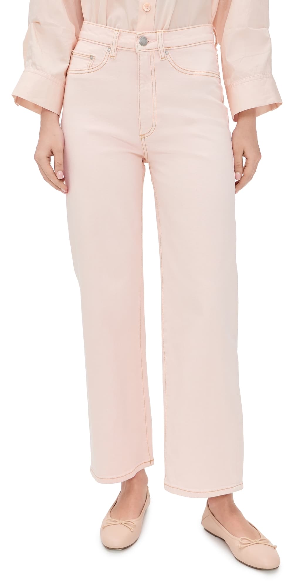 DL1961 Karmine Refined Wide Leg SculptSystem High Rise Jeans Ballet