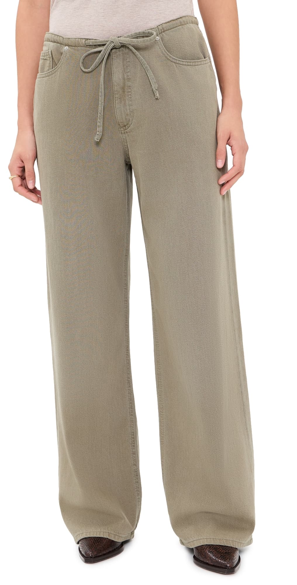 DL1961 Sienna Low Slung Wide Leg Relax Jeans Clover