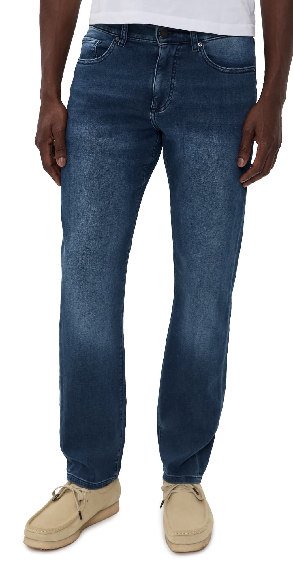 DL1961 Russell Slim Straight Ultimate Knit Jeans - 32 Cheseapeake