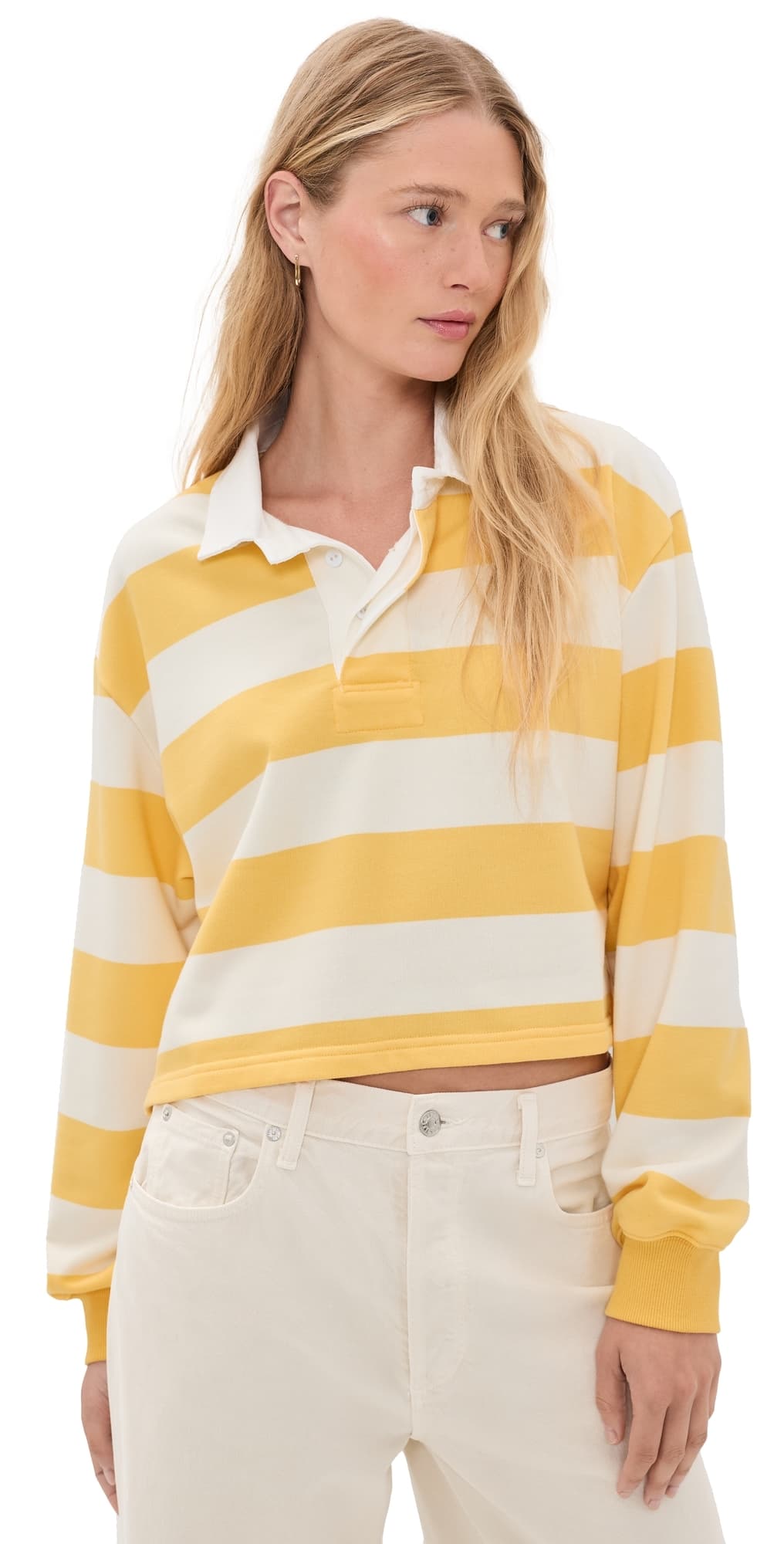 Denimist Charlie Rugby Tee Jumbo Yellow Stripe