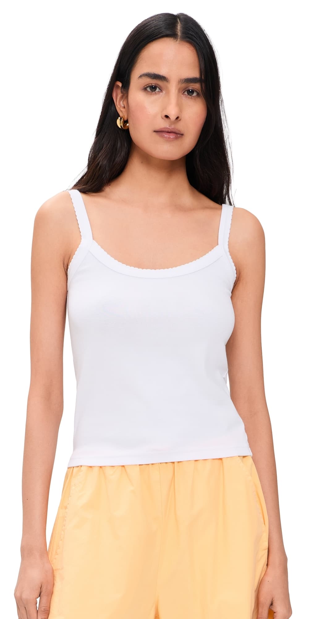 DONNI. The Baby Rib Scallop Tank Powder