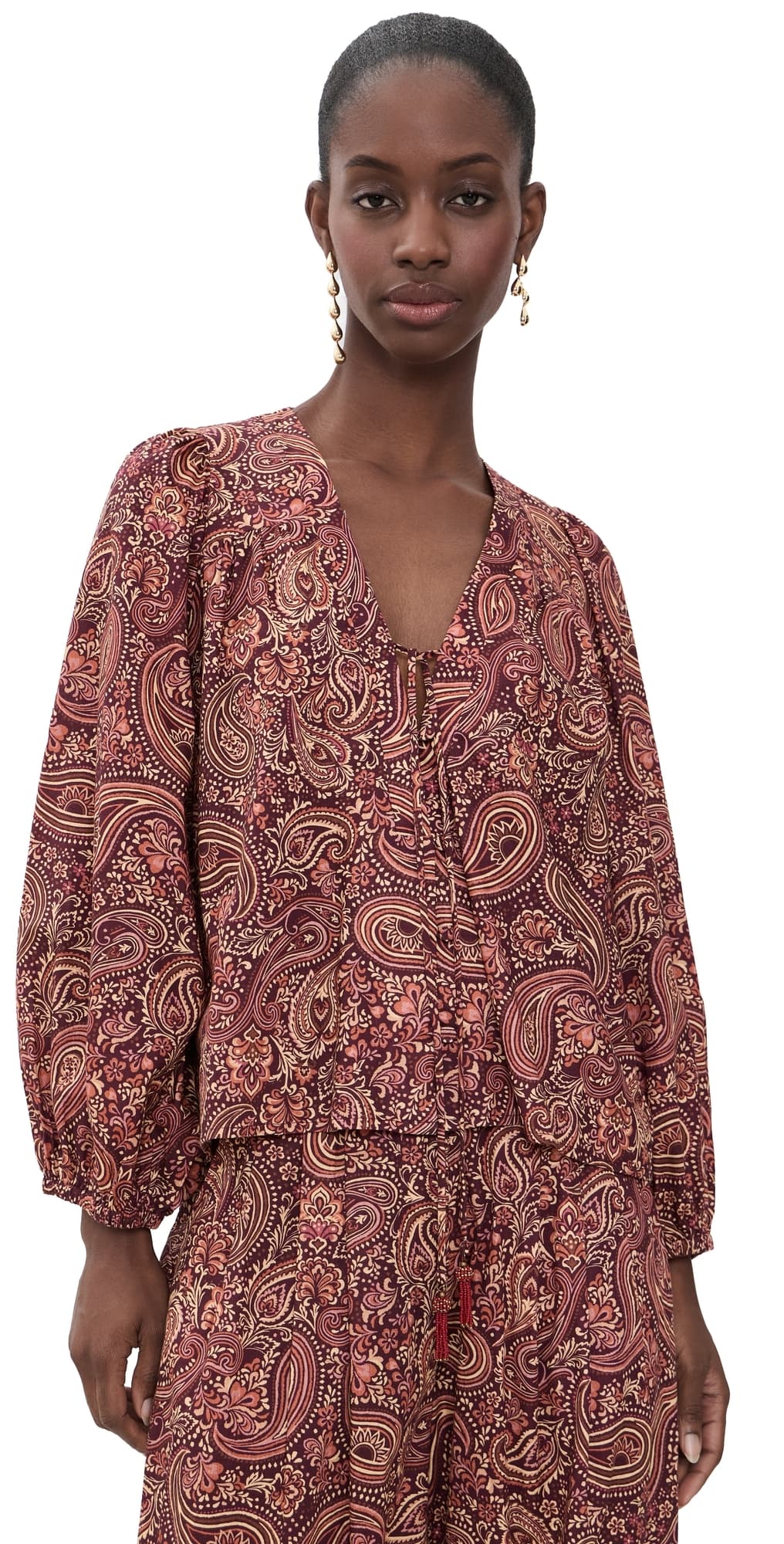 Dress To Noite V Neck Blouse Noite Print