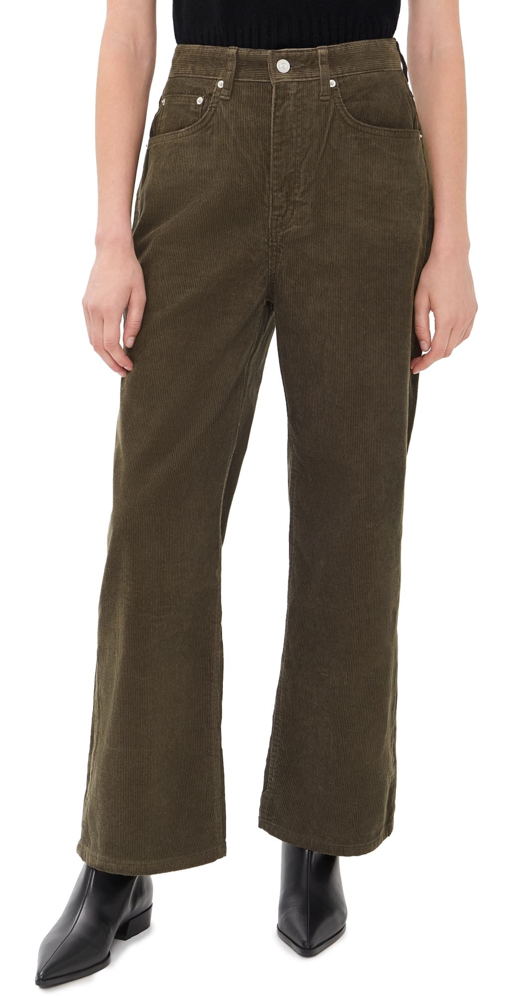 DUNST 90s Wide Corduroy Jeans Brown
