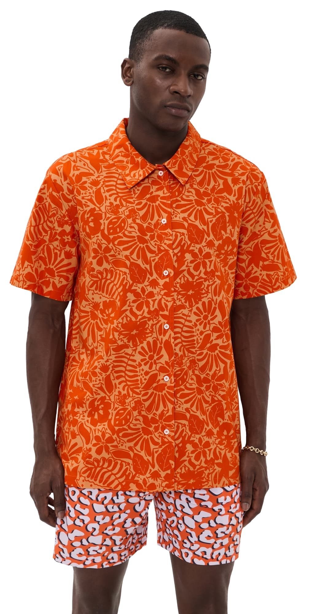 Dur Doux St. Tropez Camp Shirt Orange