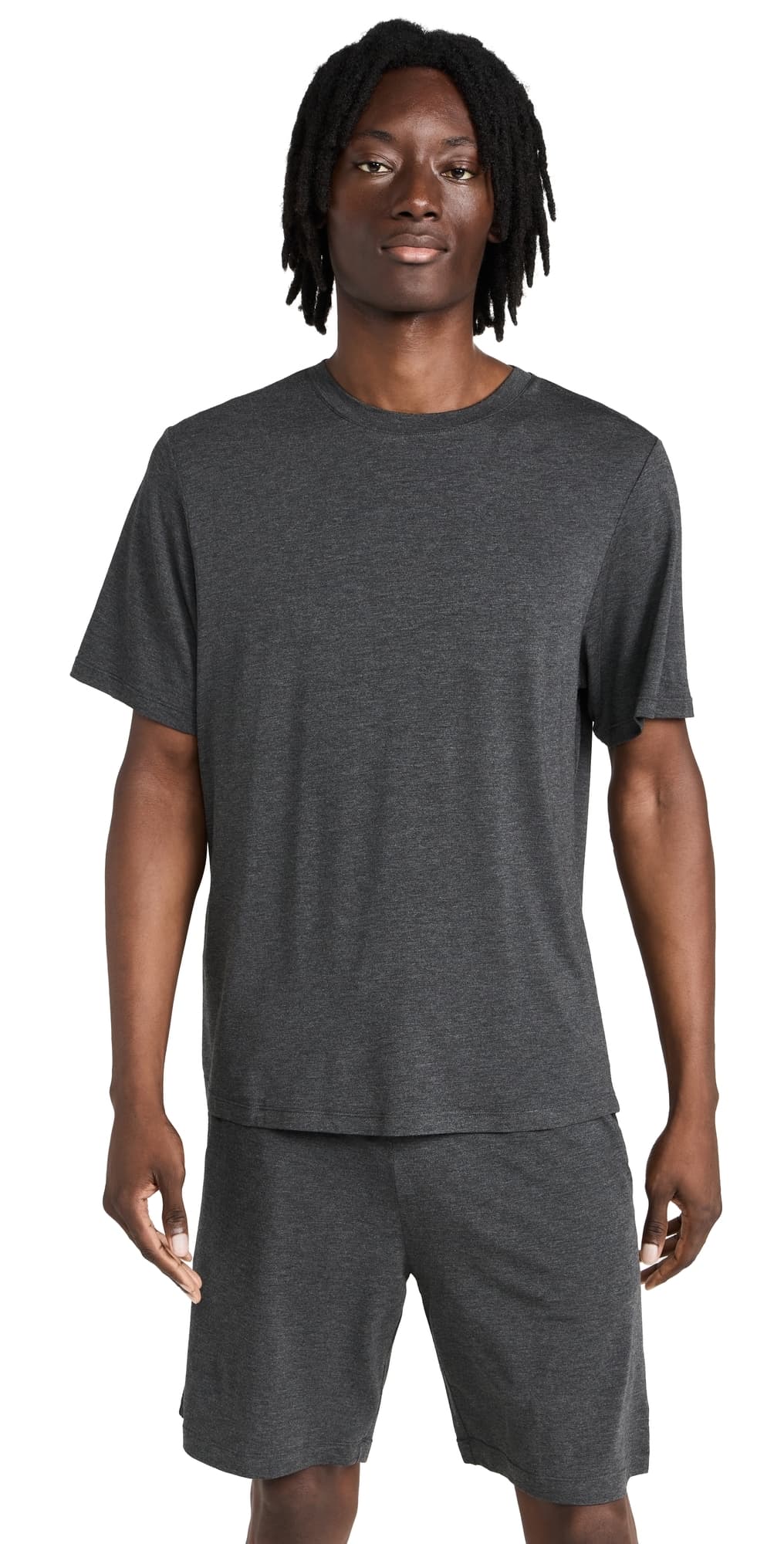 Eberjey Henry Modal Short Pajama Set Charcoal Heather