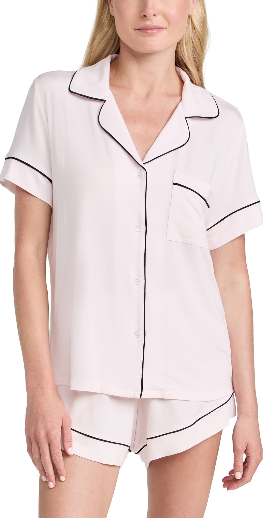 Eberjey Gisele The Relaxed Short Pajama Set Sorbet/Black