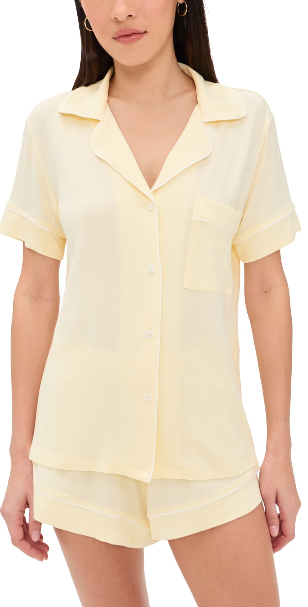 Eberjey Gisele Relaxed Shorts Pajama Set Buttercream