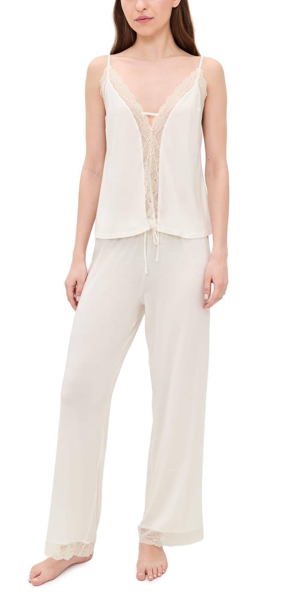 Eberjey Lara Cami Pants Pajama Set Ivory