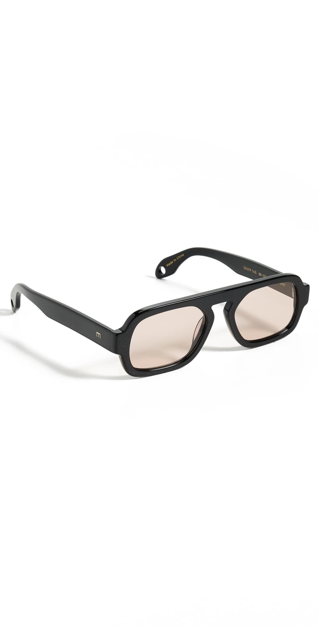 Elisa Johnson Jane Mini Sunglasses Gloss Black · One Size
