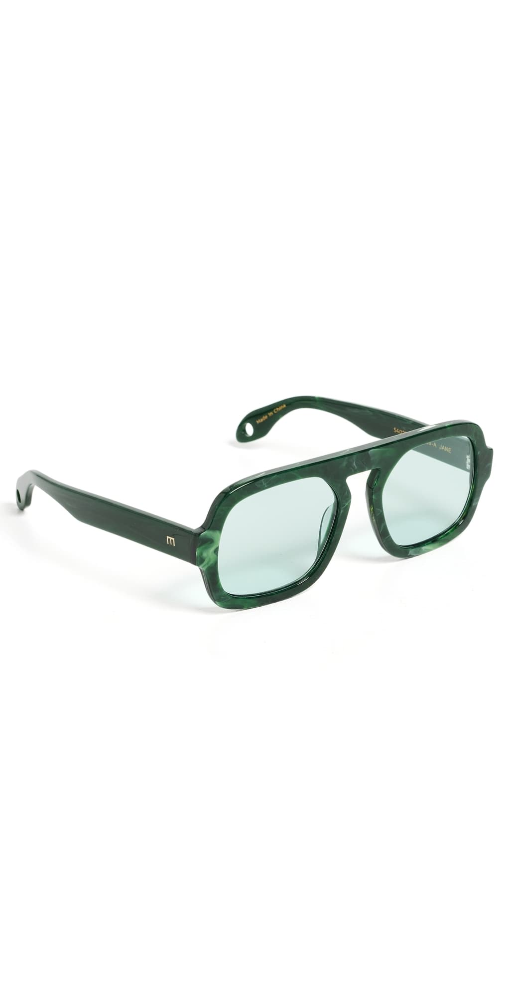 Elisa Johnson Jane Sunglasses Green Tortoise · One Size