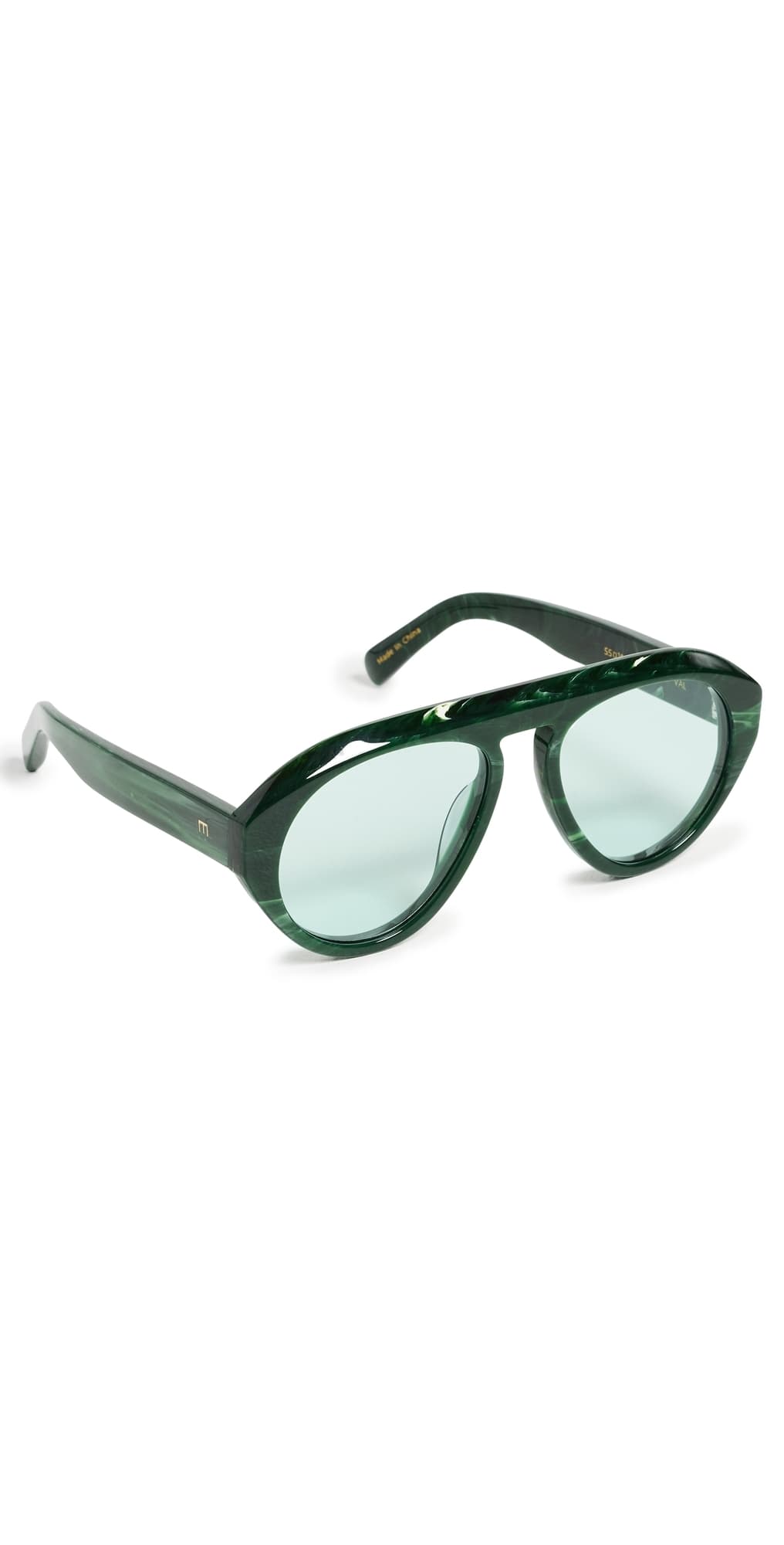 Elisa Johnson Val Sunglasses Green Tortoise · One Size