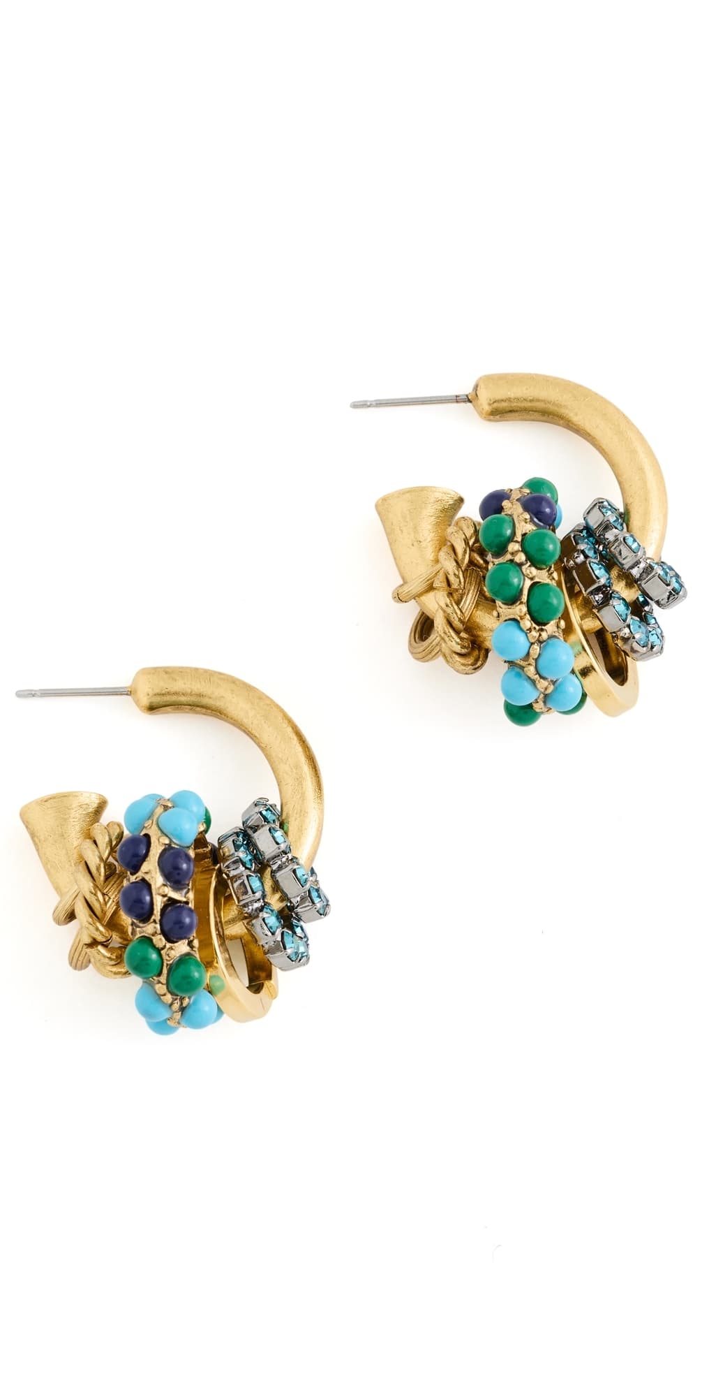 Elizabeth Cole Enna Earrings Green Turquoise