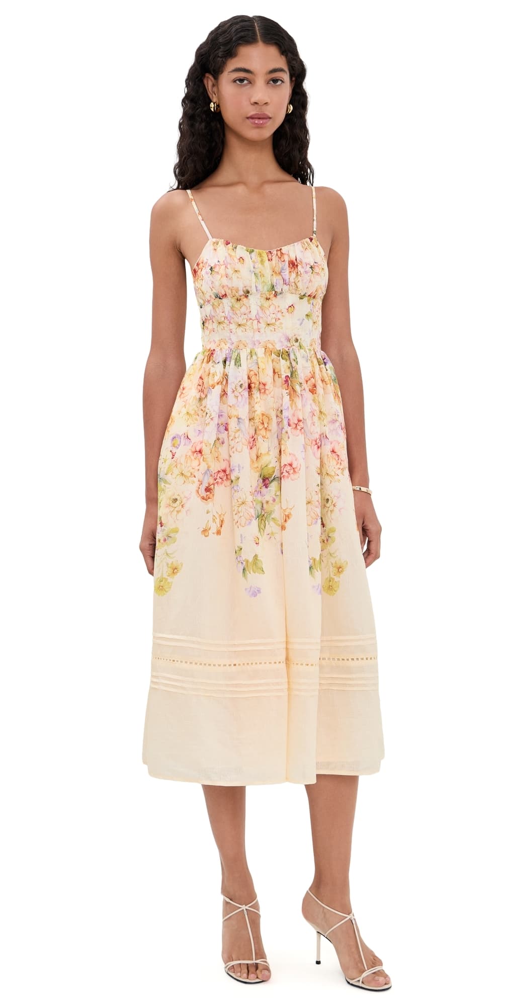En Saison Kacey Midi Dress Ivory Floral Multi